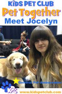 Meet Jocelyn, general Pet ambassador with Smiley The Blind Therapy Dog