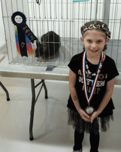 Avalie after her first junior exhibitor ring