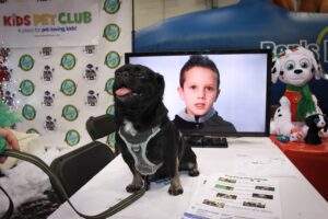 Kilo the Pug hosting Kids' Pet Club at the Christmas Pet Expo 2017 Day 2